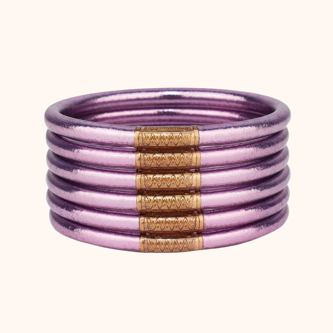 Amethyst & Lila All Weather Bangles Bundle | BuDhaGirl