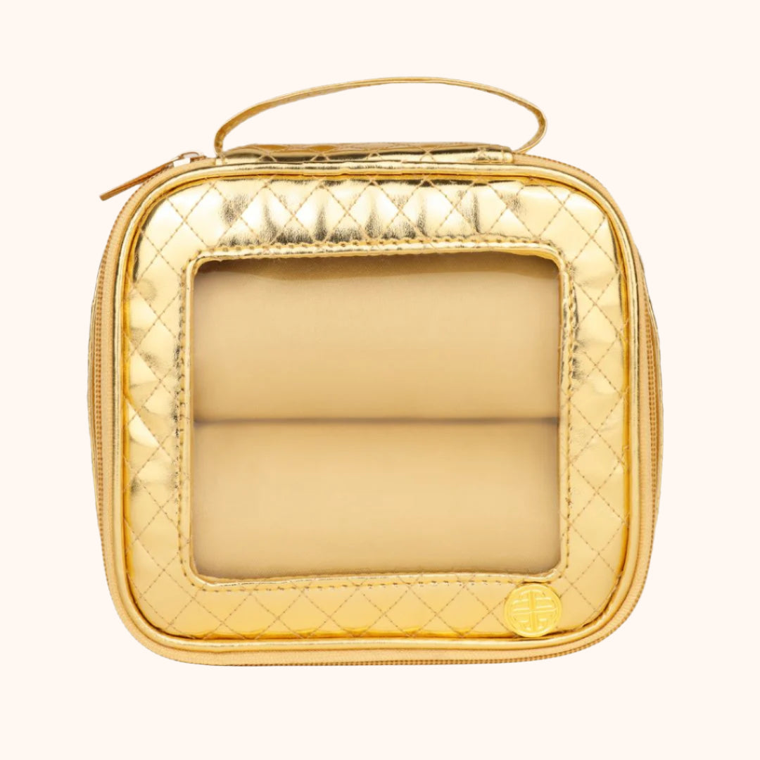 Large Gold Travel Case for Jewelry Storage | BuDhaGirl