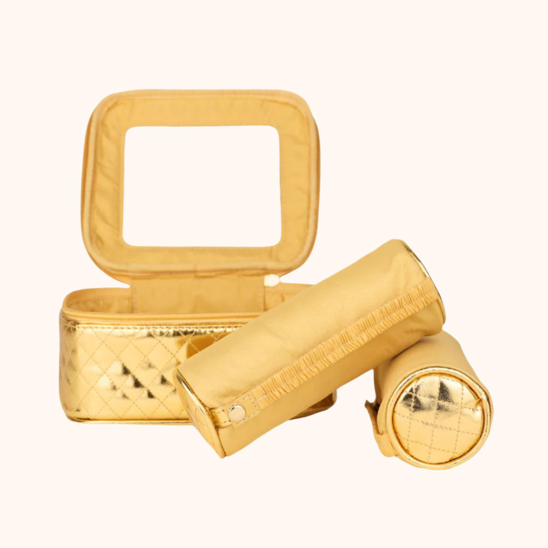 Large Gold Travel Case for Jewelry Storage | BuDhaGirl