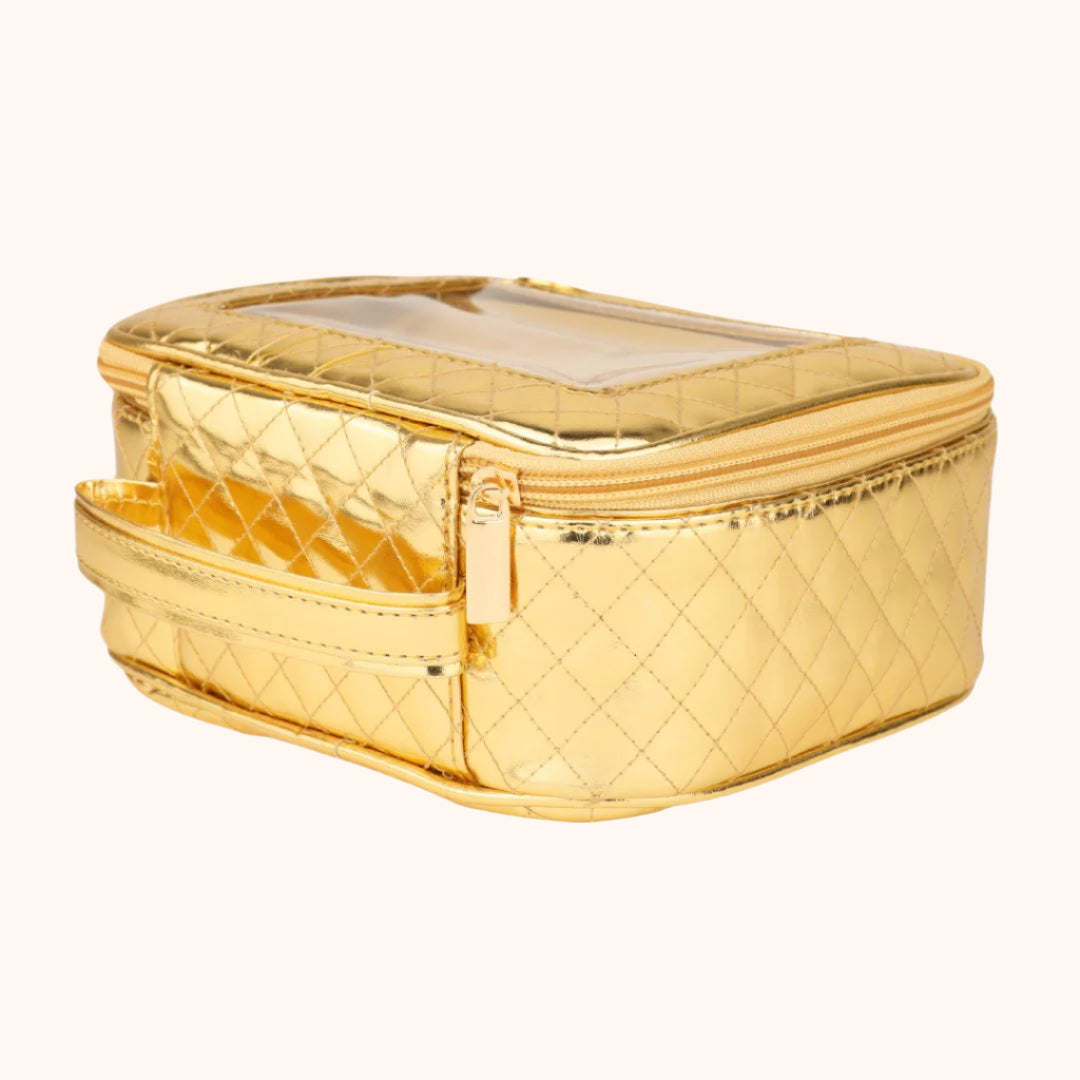Large Gold Travel Case for Jewelry Storage | BuDhaGirl