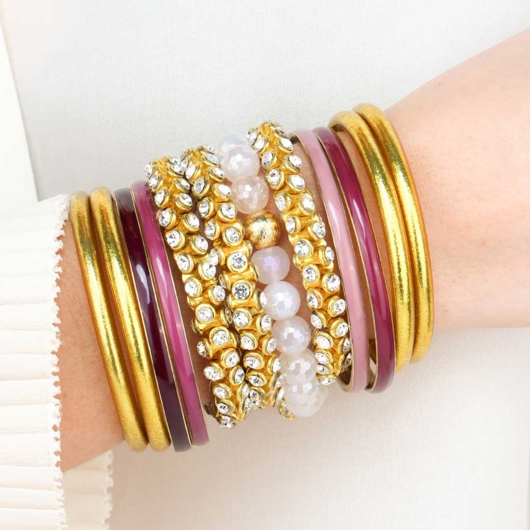 Snow Mélange Beaded Bracelet For Women | BuDhaGirl