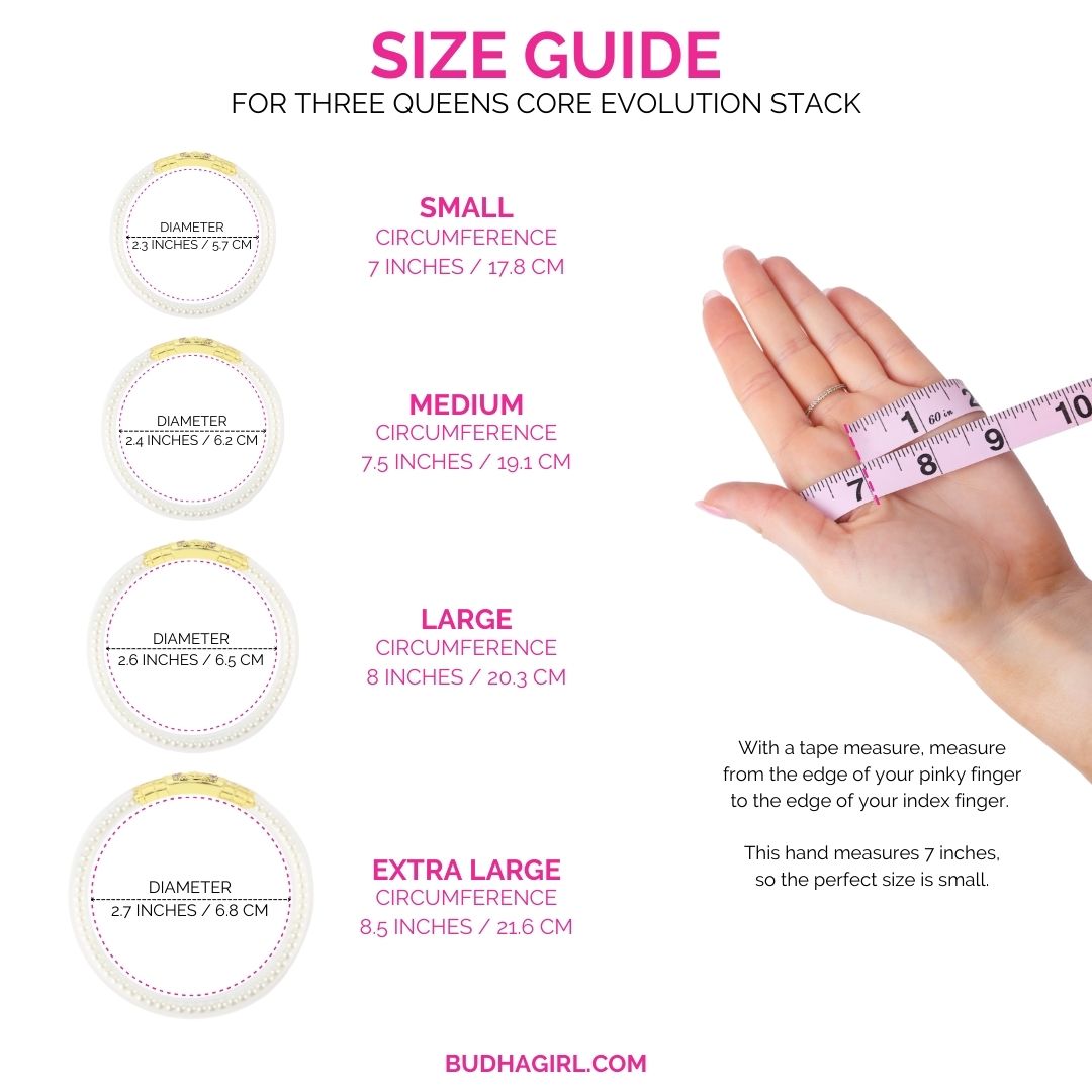 Size Guide for Evolution Stack of 6 - Three Queens | BuDhaGirl