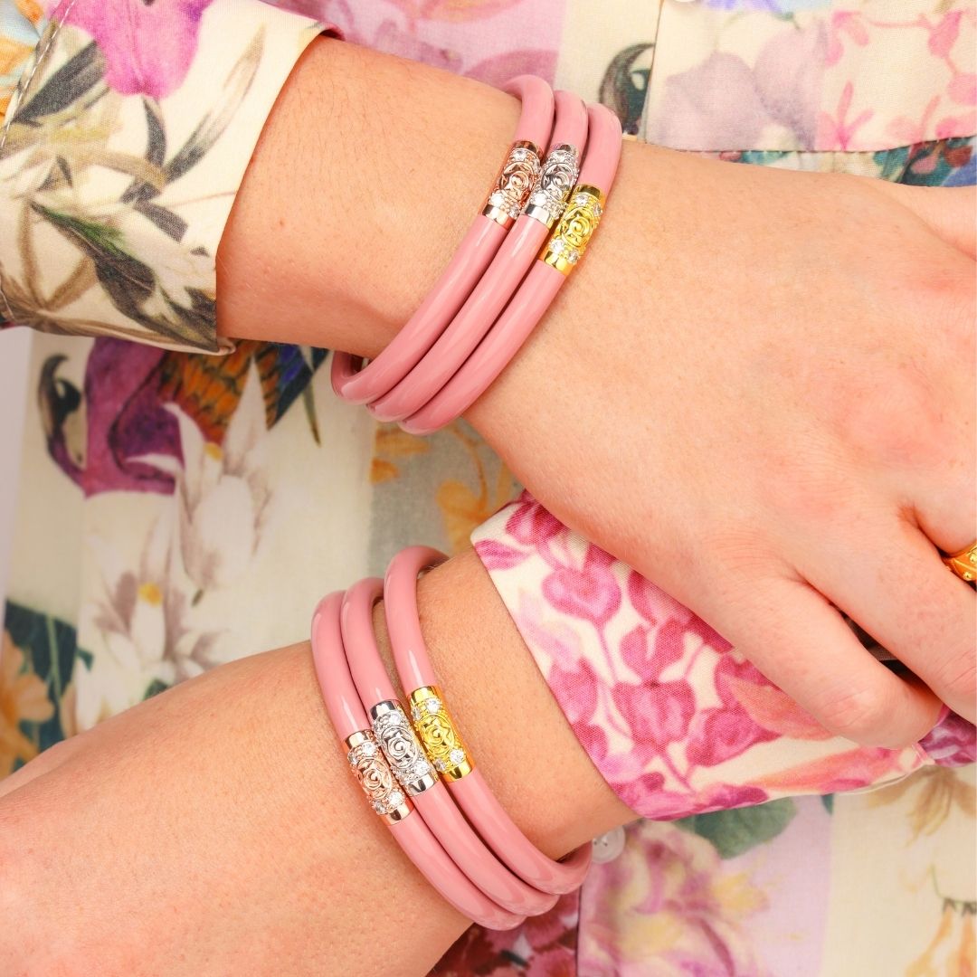 Three Kings All Weather Bangles® (AWB®) - Blush | Bangle Bracelets for Women | BuDhaGirl