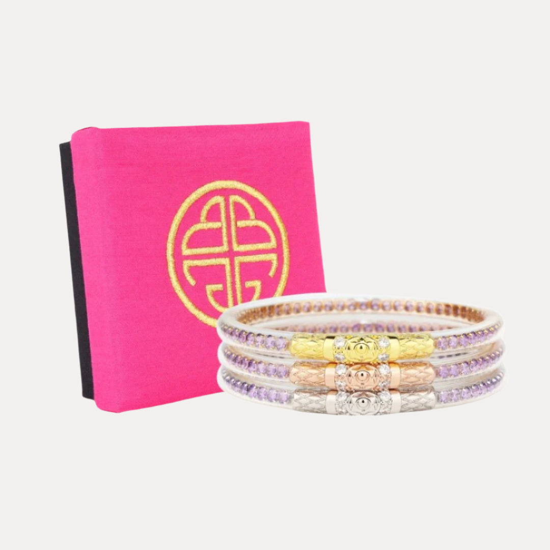 Lila Three Queens All Weather Bangles Bracelets | BuDhaGirl
