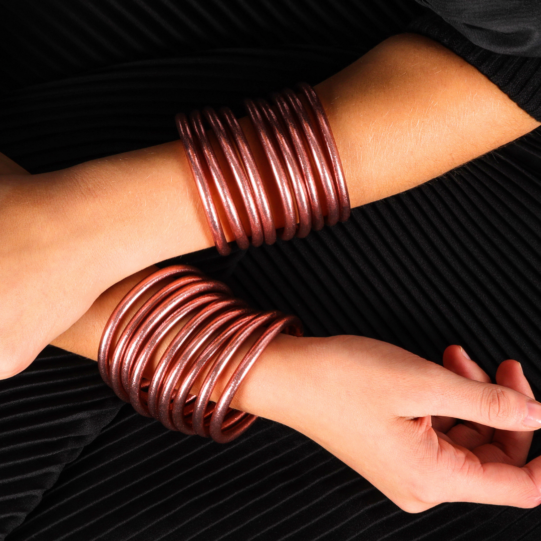 Rose Gold & Champagne All Weather Bangles® Bundle