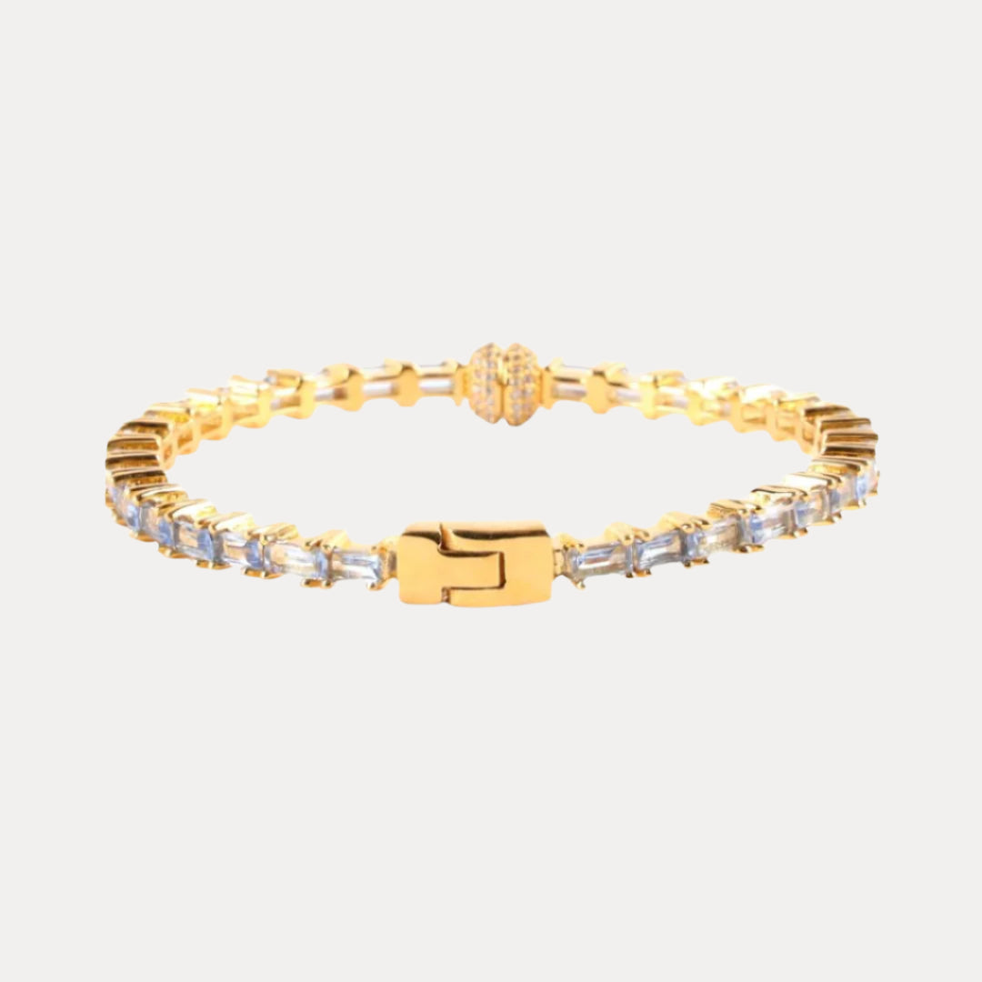 Tanzanite Baguette Crystals Aurora Bracelet | BuDhaGirl