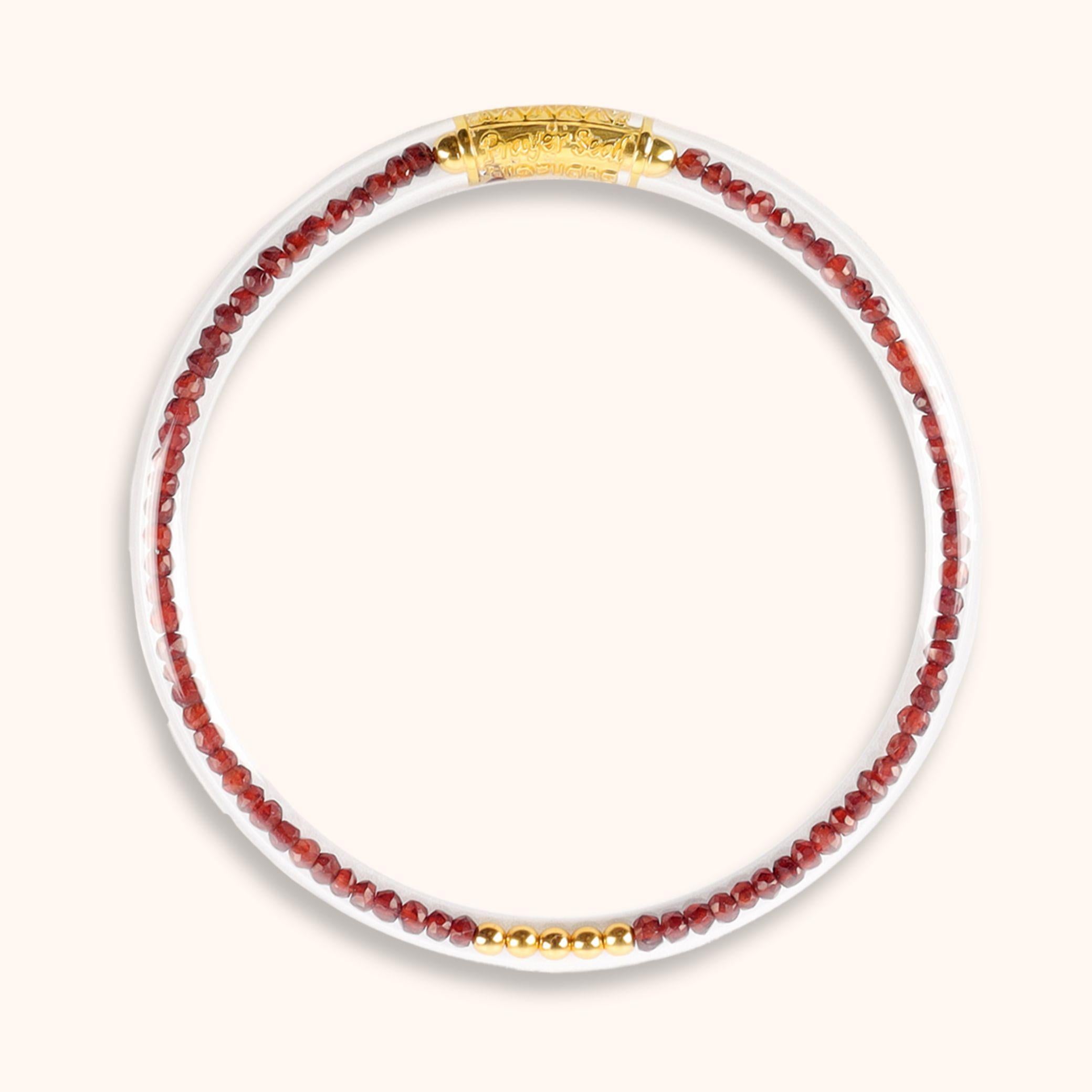 Garnet Luxe All Weather Bangle®(AWB®) - Serenity Prayer | Bangle Bracelets for Women | BuDhaGirl