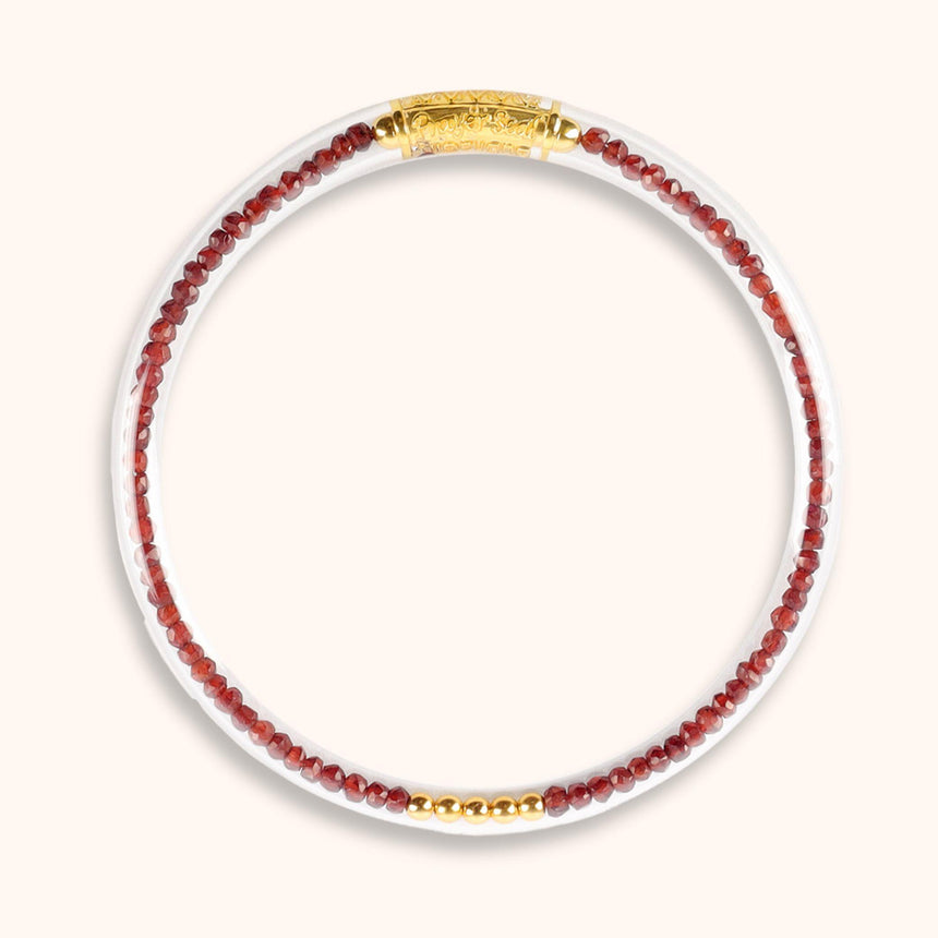 Garnet Luxe All Weather Bangle®(AWB®) - Serenity Prayer | Bangle Bracelets for Women | BuDhaGirl