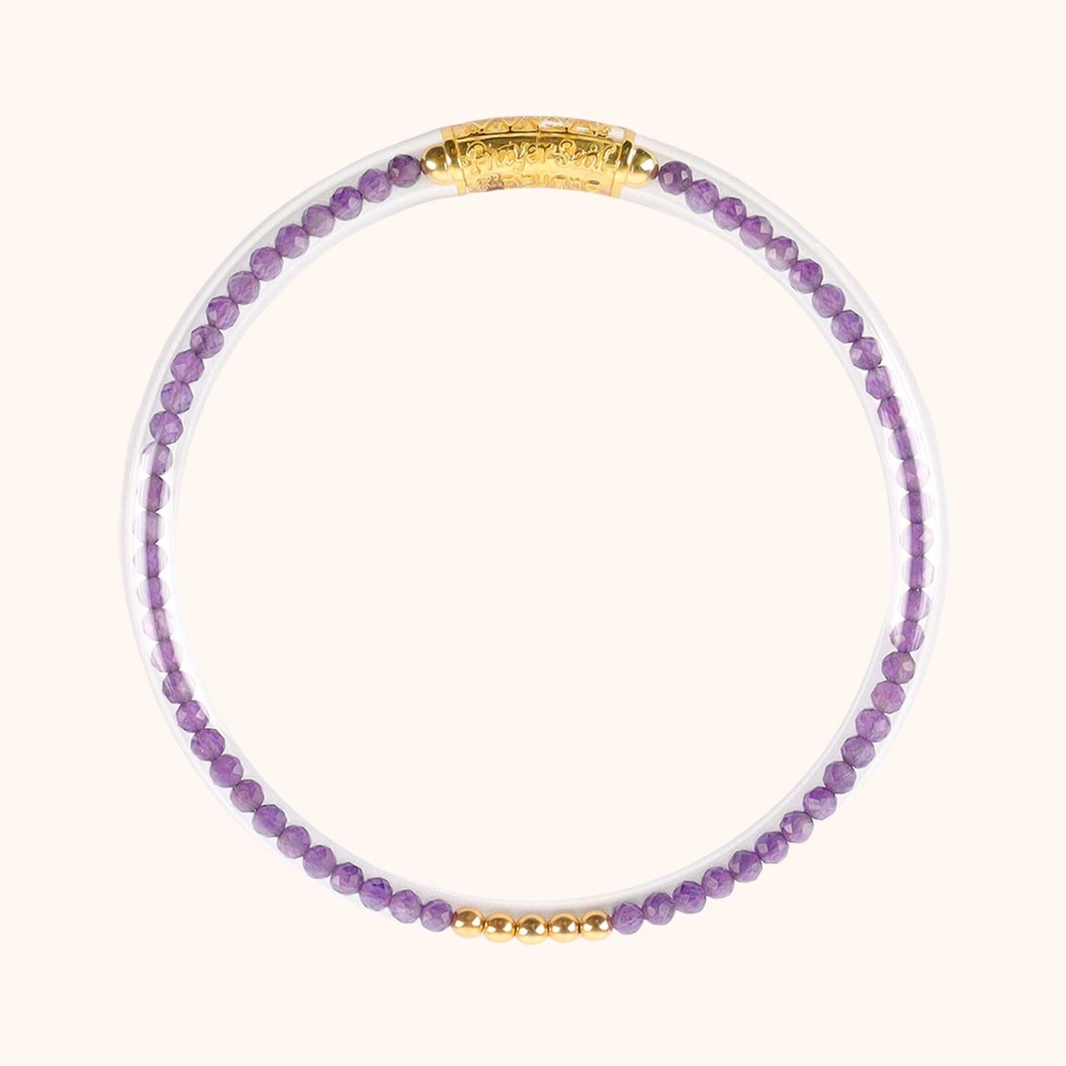 Amethyst Luxe All Weather Bangle®(AWB®) - Serenity Prayer