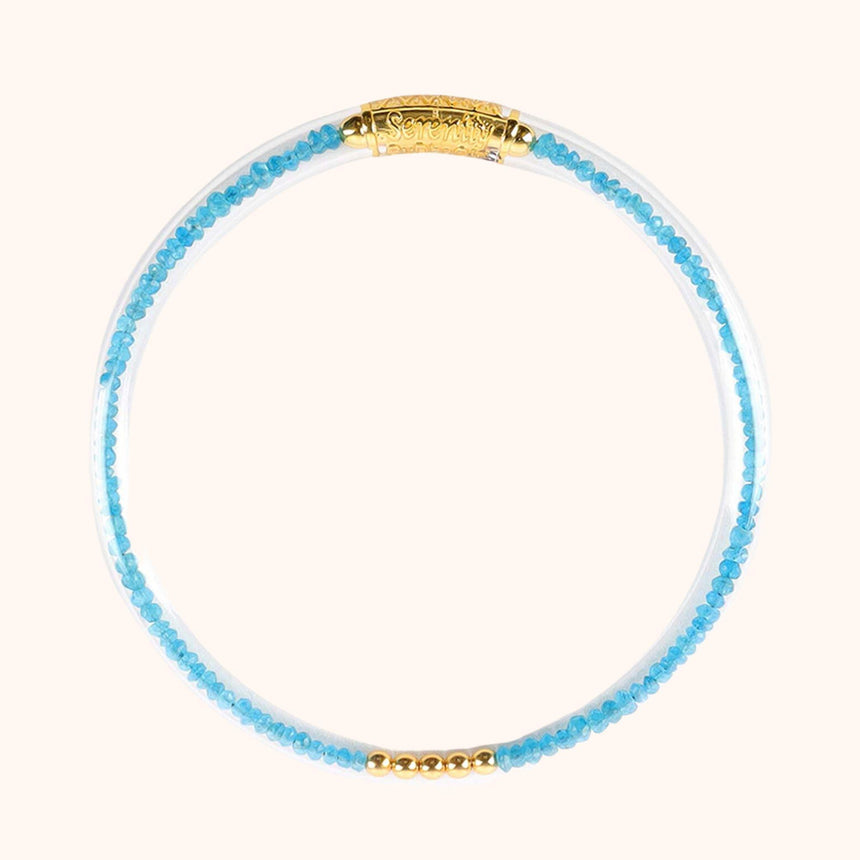Apatite Luxe All Weather Bangle®(AWB®) - Serenity Prayer | Bangle Bracelets for Women | BuDhaGirl