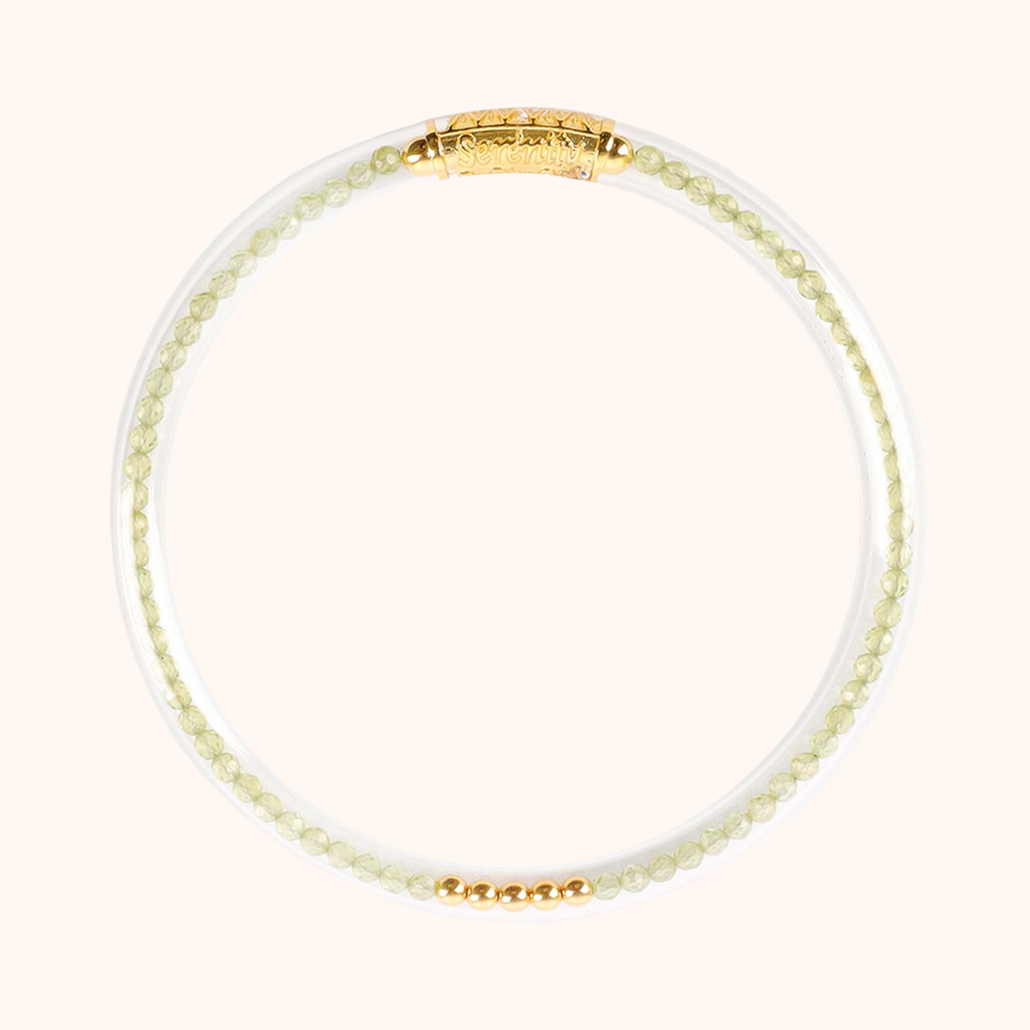 Peridot Luxe All Weather Bangle®(AWB®) - Serenity Prayer | Bangle Bracelets for Women | BuDhaGirl