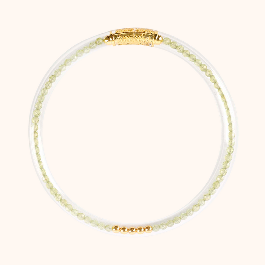 Peridot Luxe All Weather Bangle®(AWB®) - Serenity Prayer | Bangle Bracelets for Women | BuDhaGirl