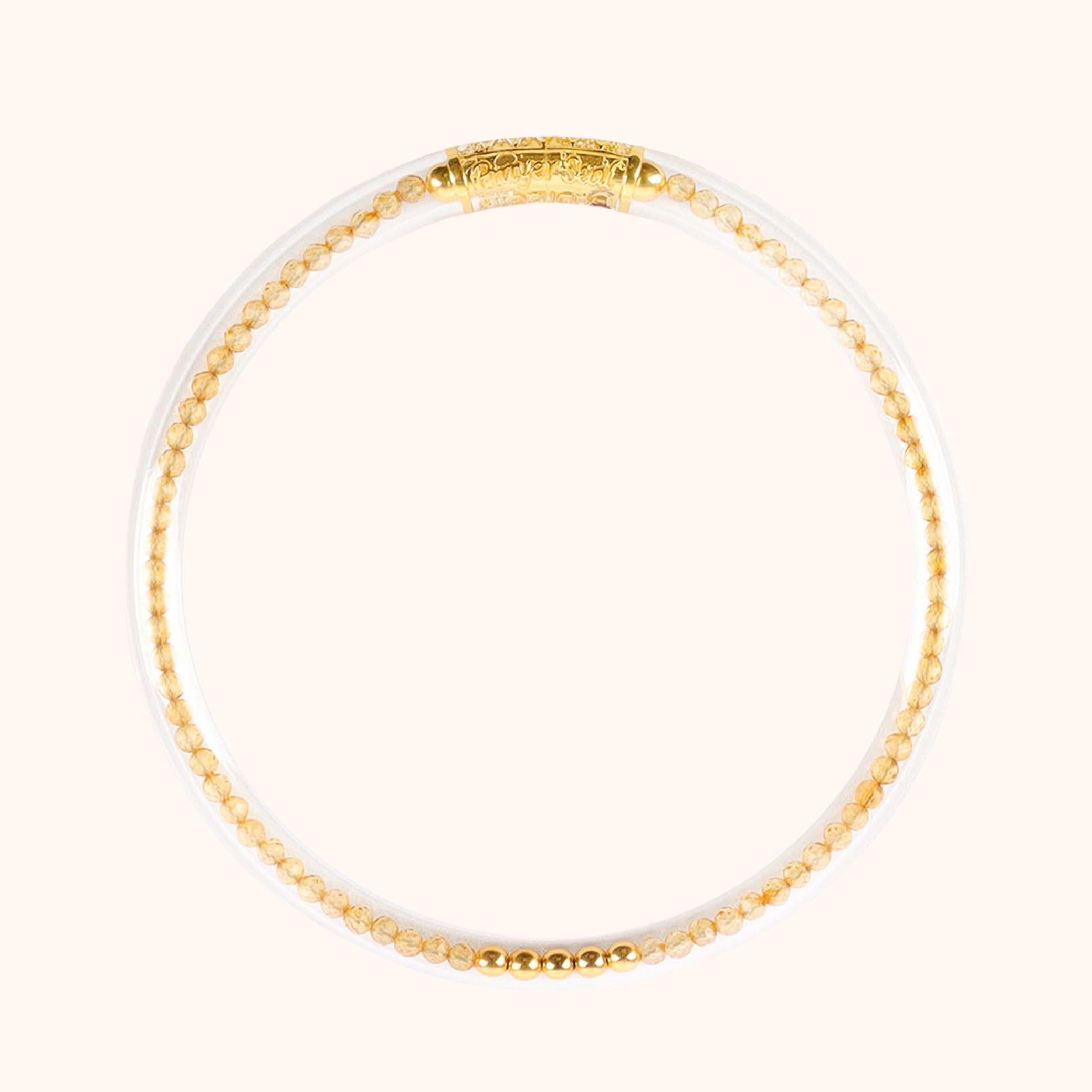Citrine Luxe All Weather Bangle®(AWB®) - Serenity Prayer | Bangle Bracelets for Women | BuDhaGirl
