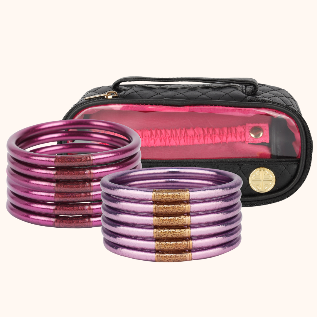 Amethyst & Lila All Weather Bangles Bundle | BuDhaGirl