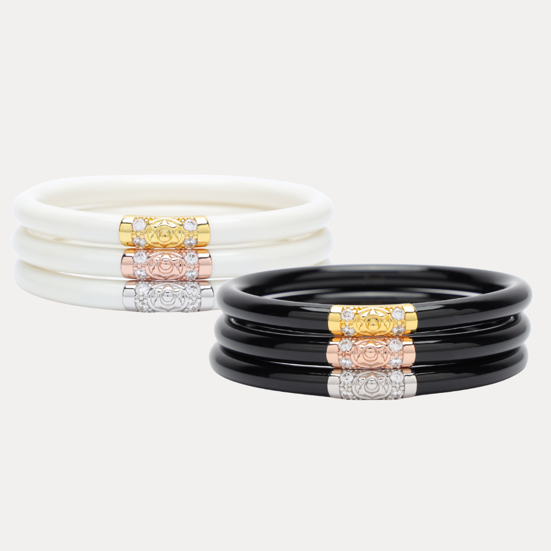 Black & Ivory Three Kings All Weather Bangles Bundle