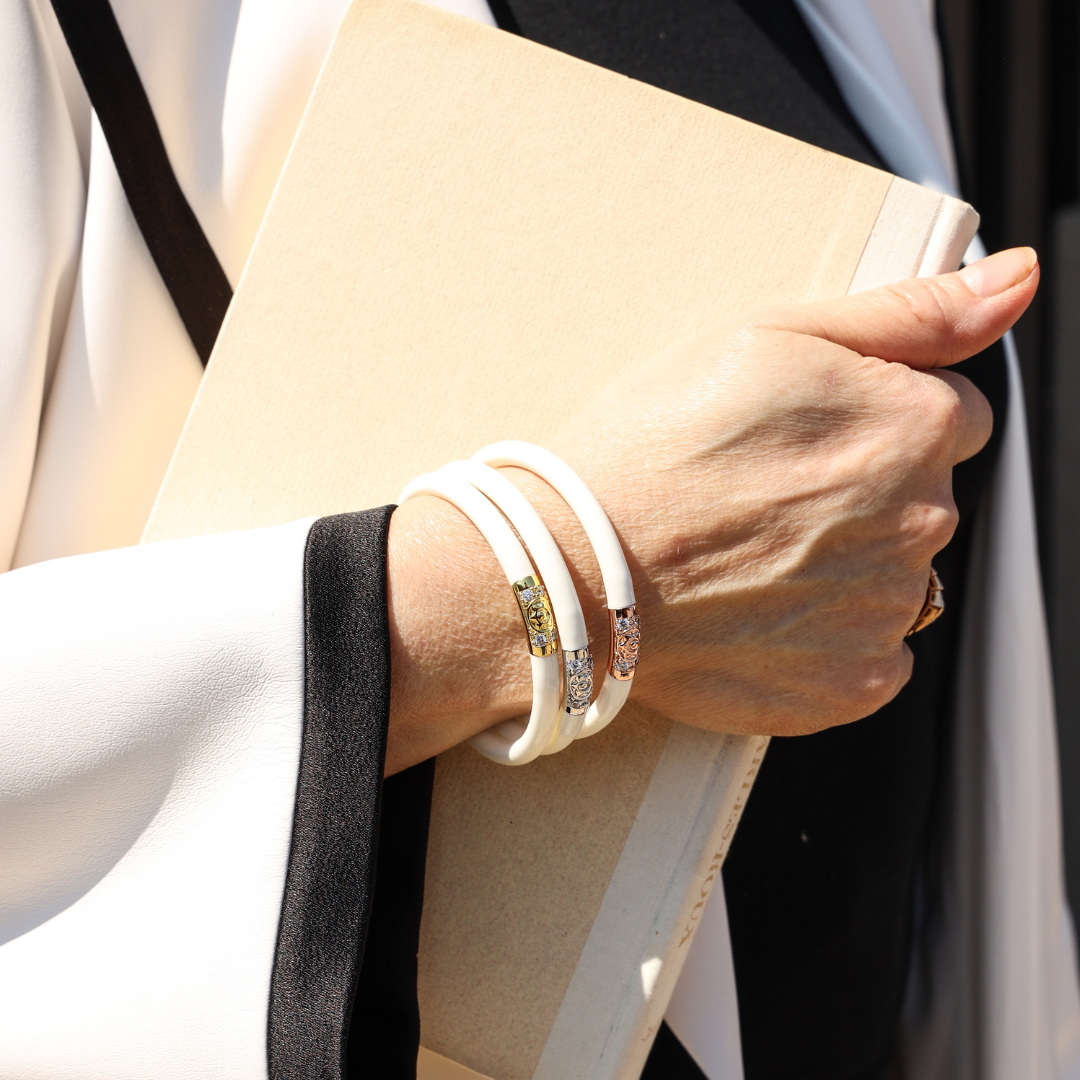Black & Ivory Three Kings All Weather Bangles Bundle