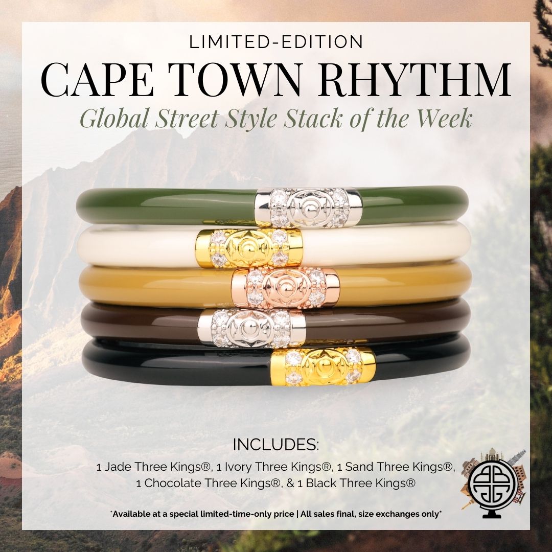 Cape Town Rhythm Luxe Bangle Bracelet Stack of the Week | BuDhaGirl