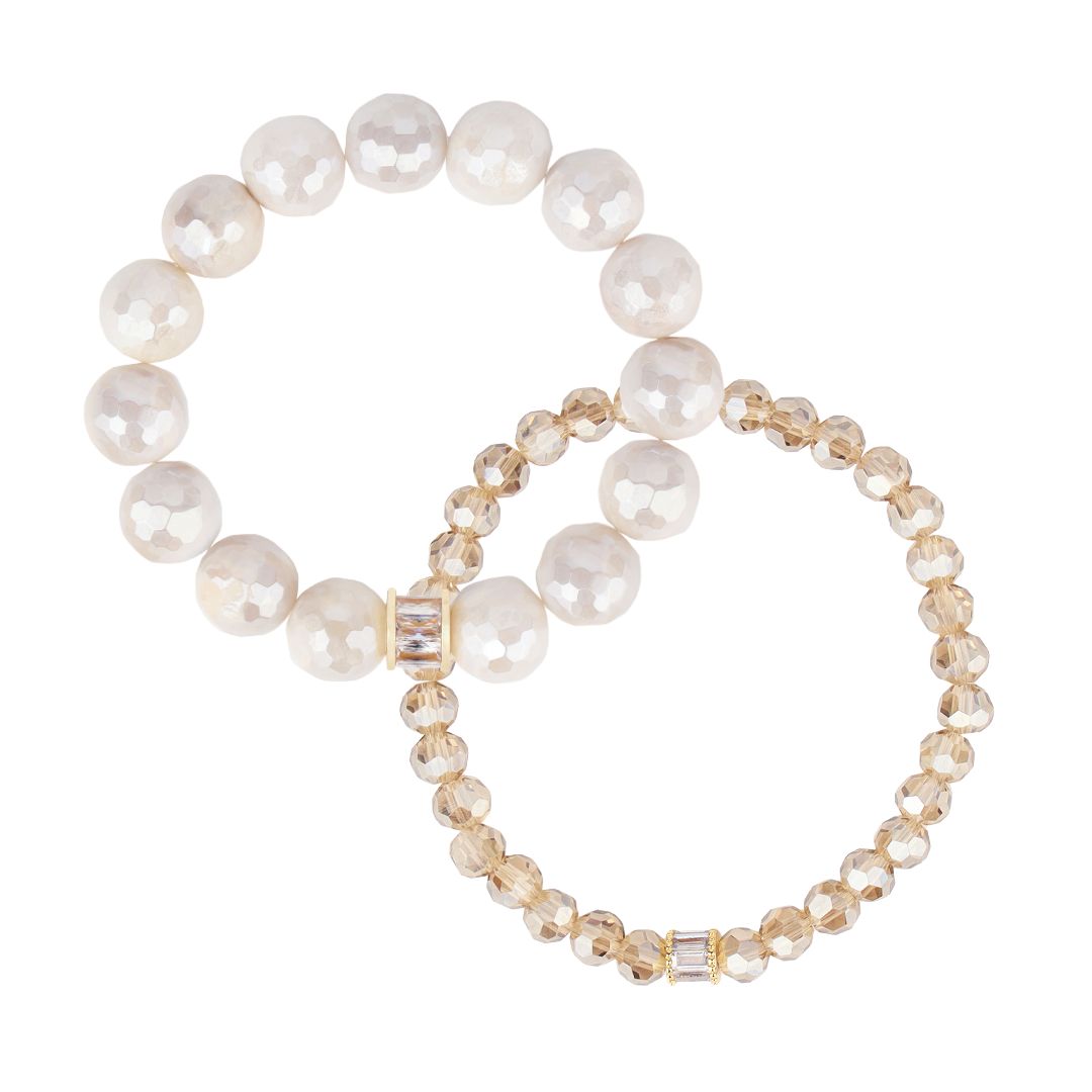 Mother of Pearl Capiz Bracelet Set: Sophisticated and Stylish