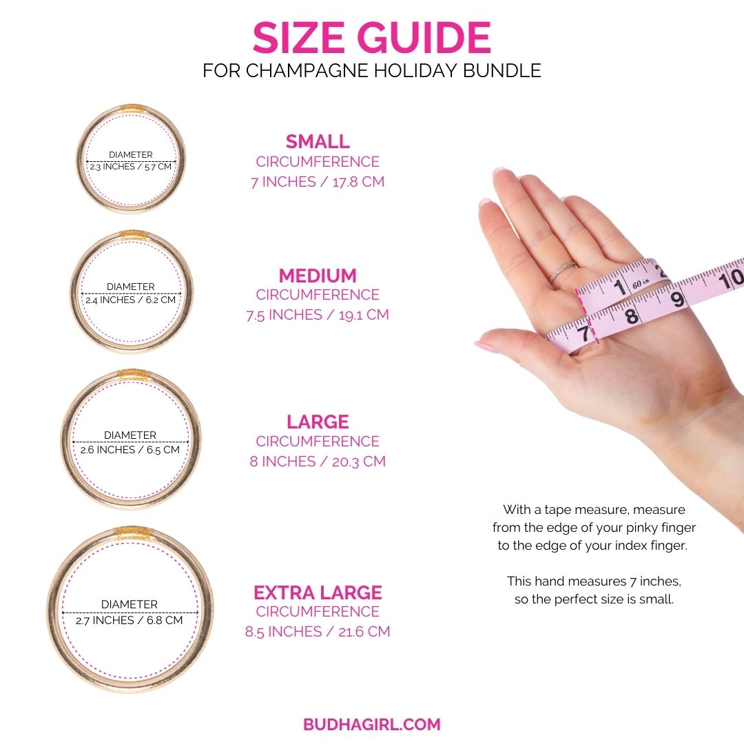 Size Guide for Champagne Holiday Bundle | BuDhaGirl