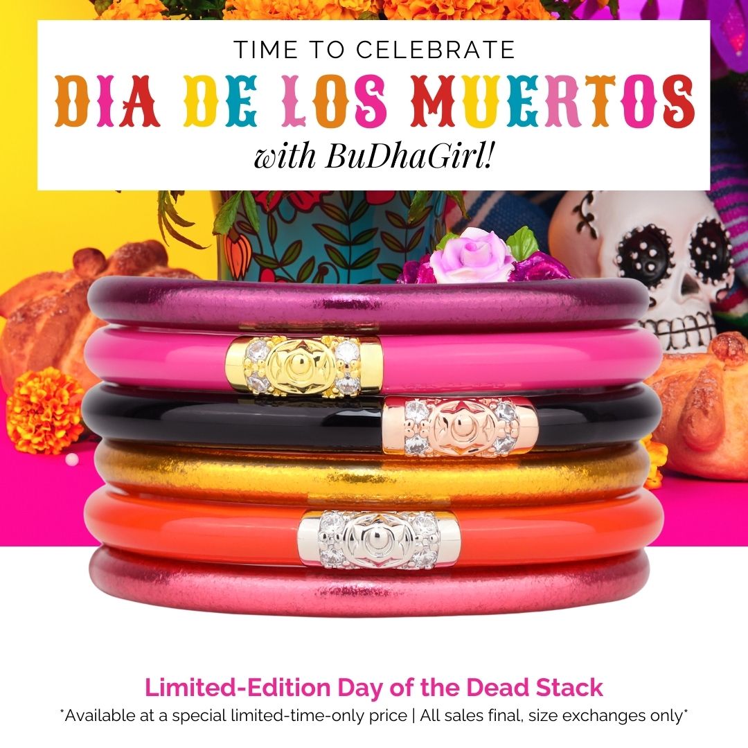 Day of the Dead Dia de los Muertos Bangle Bracelet Stack of the Week | BuDhaGirl