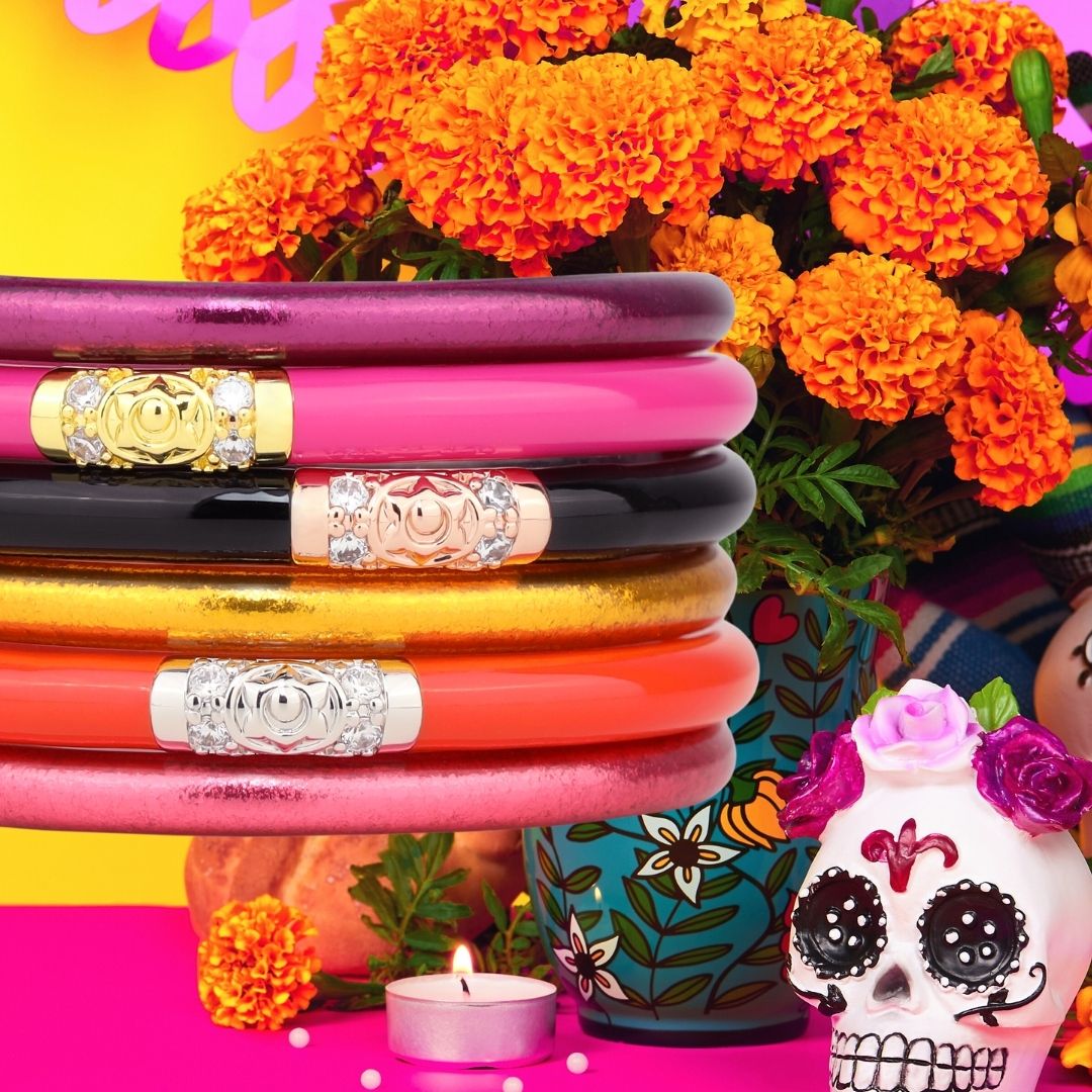 Day of the Dead Dia de los Muertos Bangle Bracelet Stack of the Week | BuDhaGirl