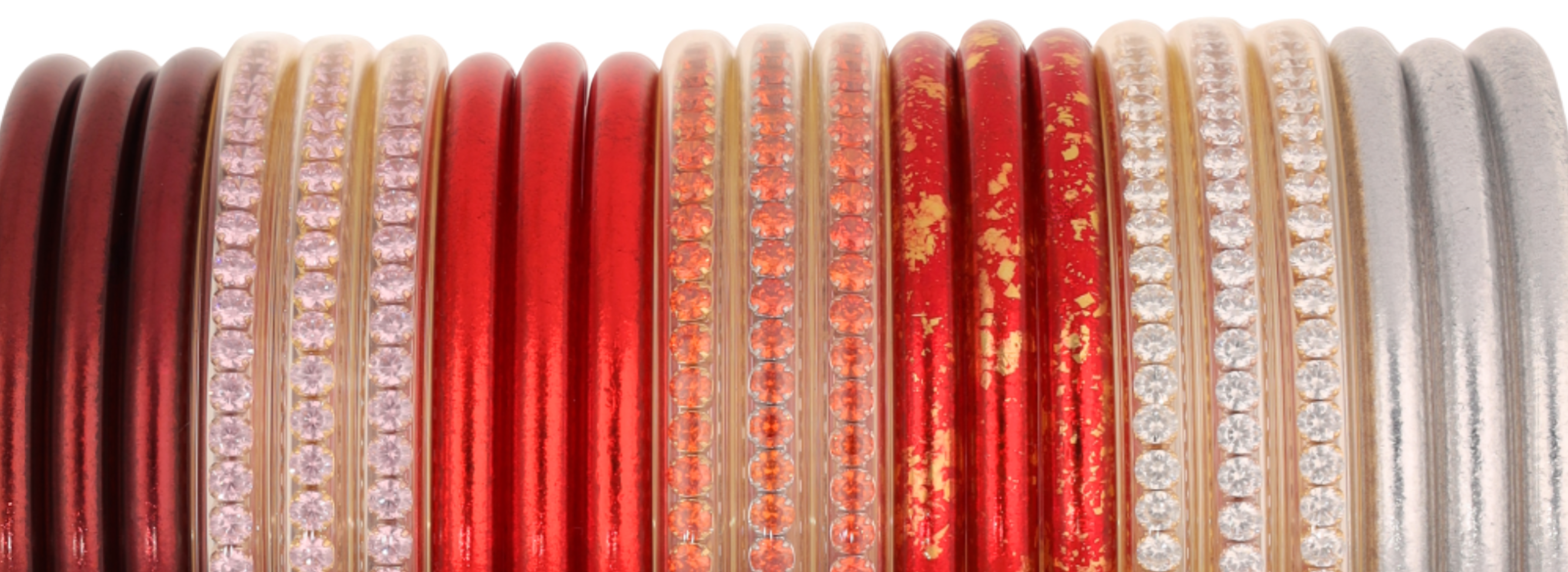 December Icons | Crimson All Weather Bangles | Holiday Jewelry | BuDhaGirl