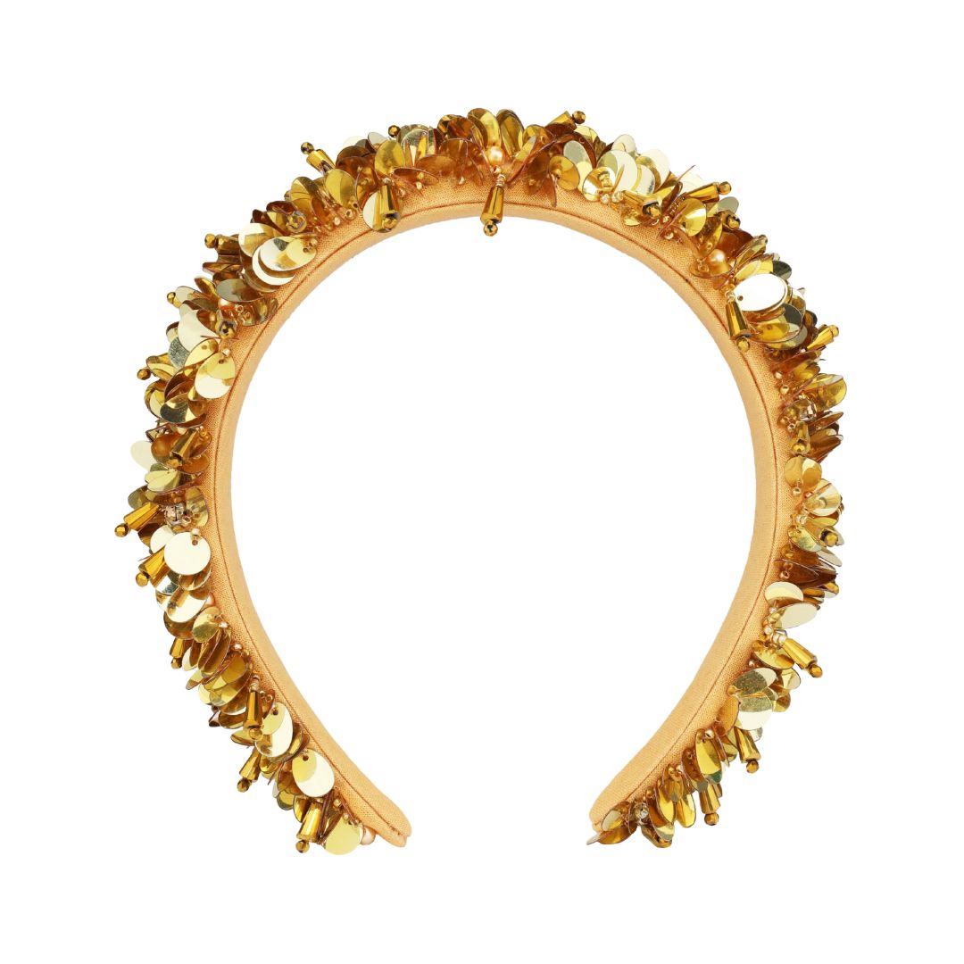 Gold Diva Headband: Glamorous and Comfortable Statement Piece | BuDhaGirl