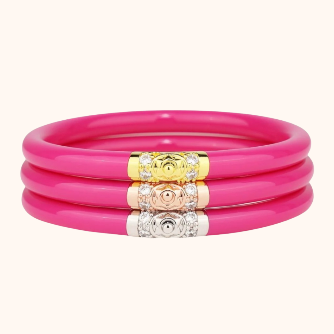 Epic Pink Three Queens & Three Kings Bangle Bracelet Bundle | BuDhaGirl