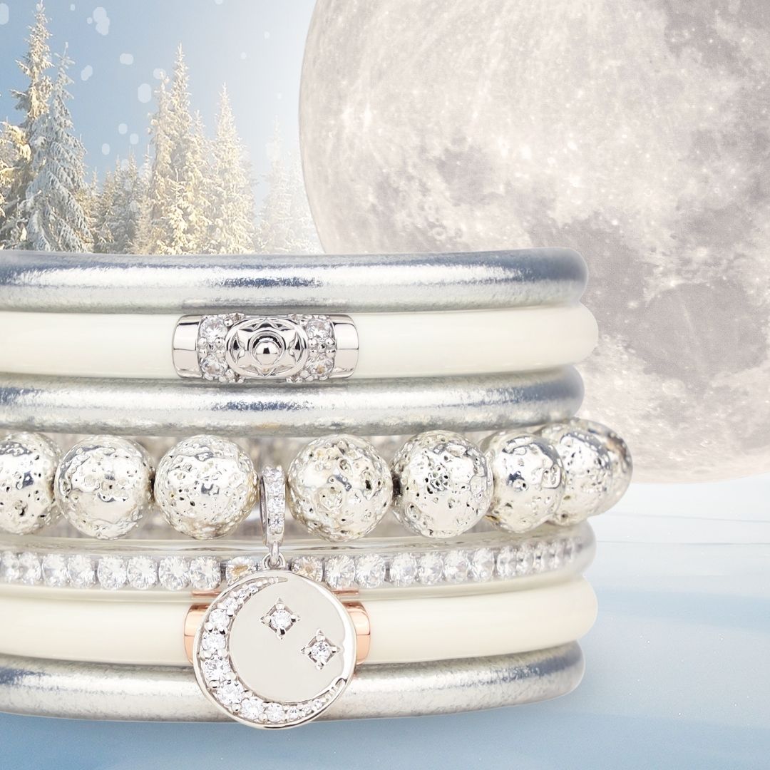 February Snow Moon Bangle Bracelet Stack of the Week | BuDhaGirl