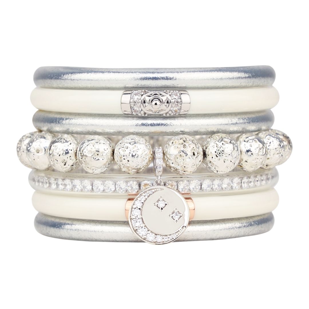 February Snow Moon Bangle Bracelet Stack of the Week | BuDhaGirl