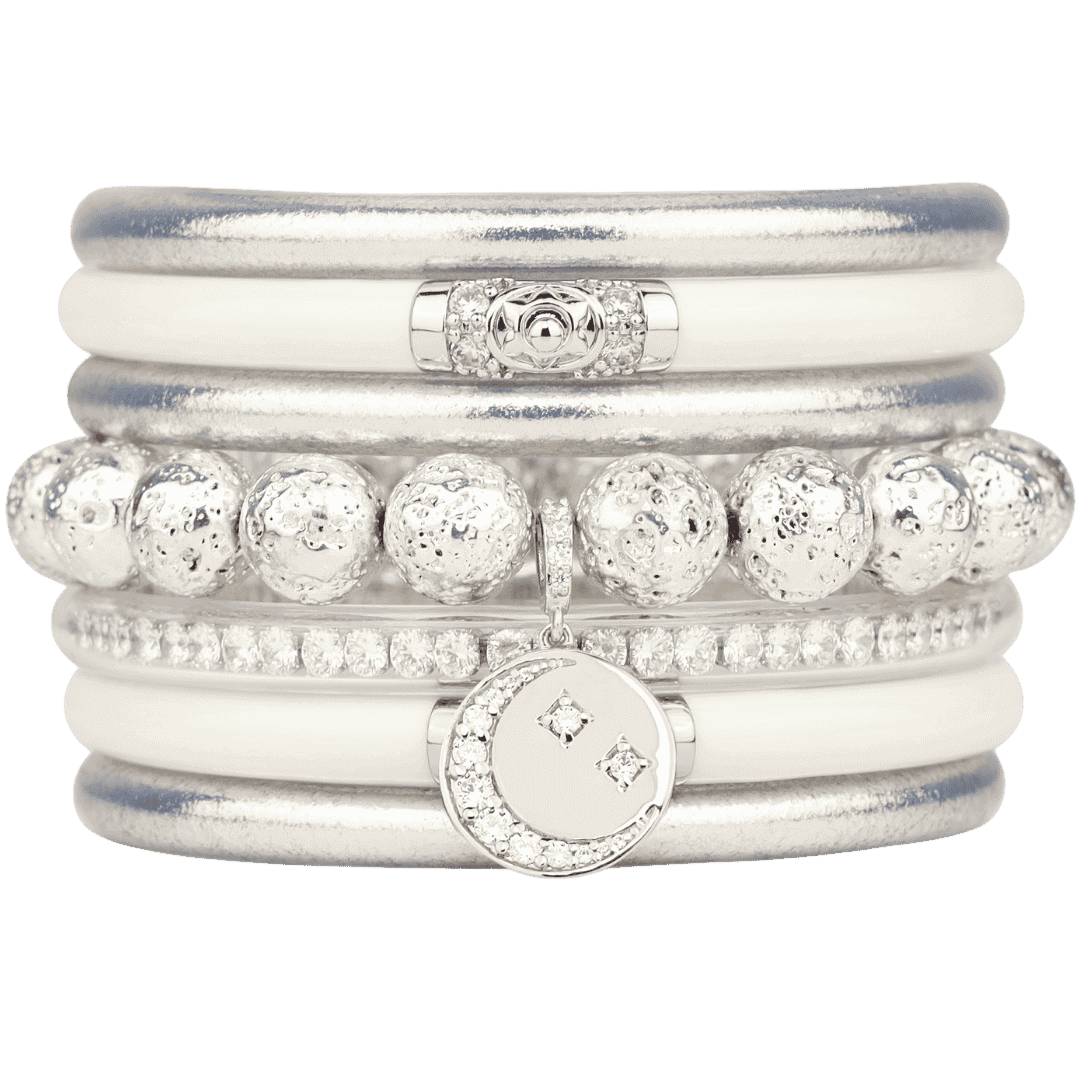 February Snow Moon Bangle Bracelet Stack of the Week | BuDhaGirl