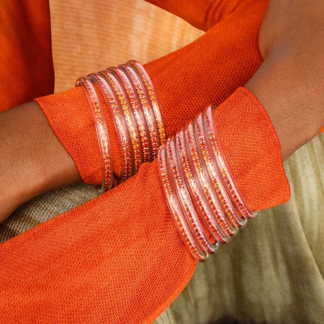 Orange Flame Three Queens All Weather Bangle Bracelets | BuDhaGirl