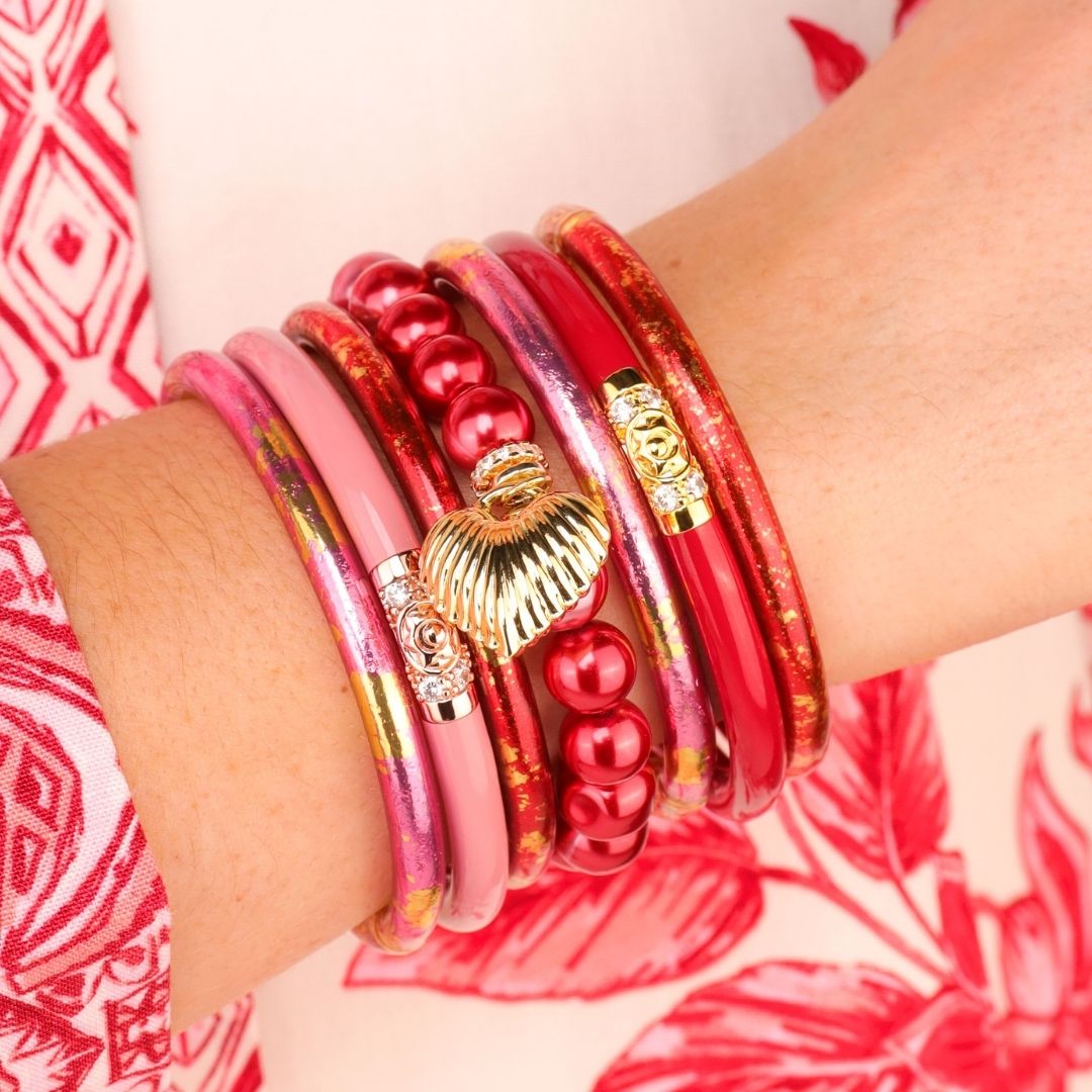 Valentine's Day Bangle Bracelet Stacks for Women - Fuego Stack | BuDhaGirl