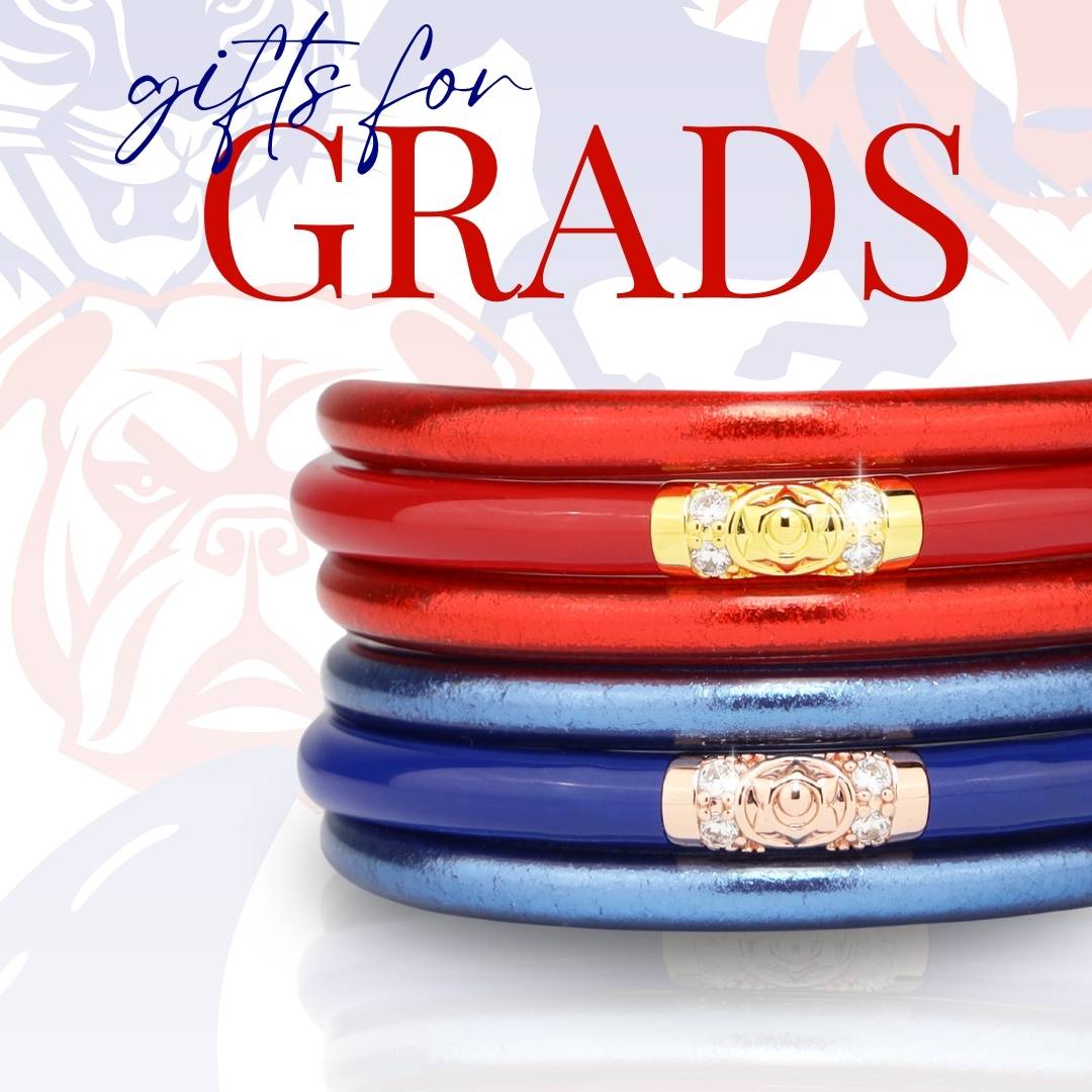 Graduation Gifts for School Spirit: Red/Blue Bangle Bracelet Stack
