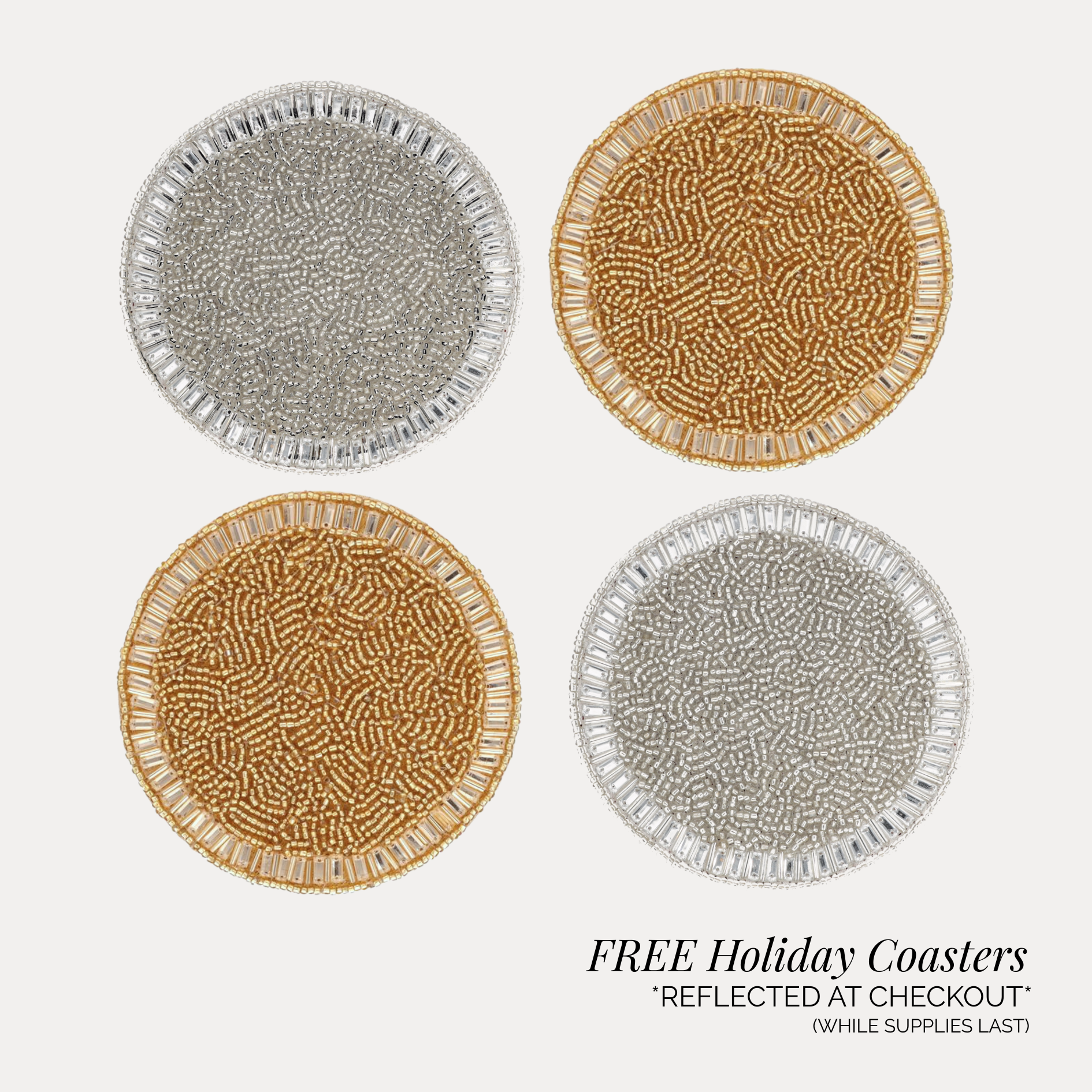 Holiday Coasters Free Gift with Purchase | BuDhaGirl