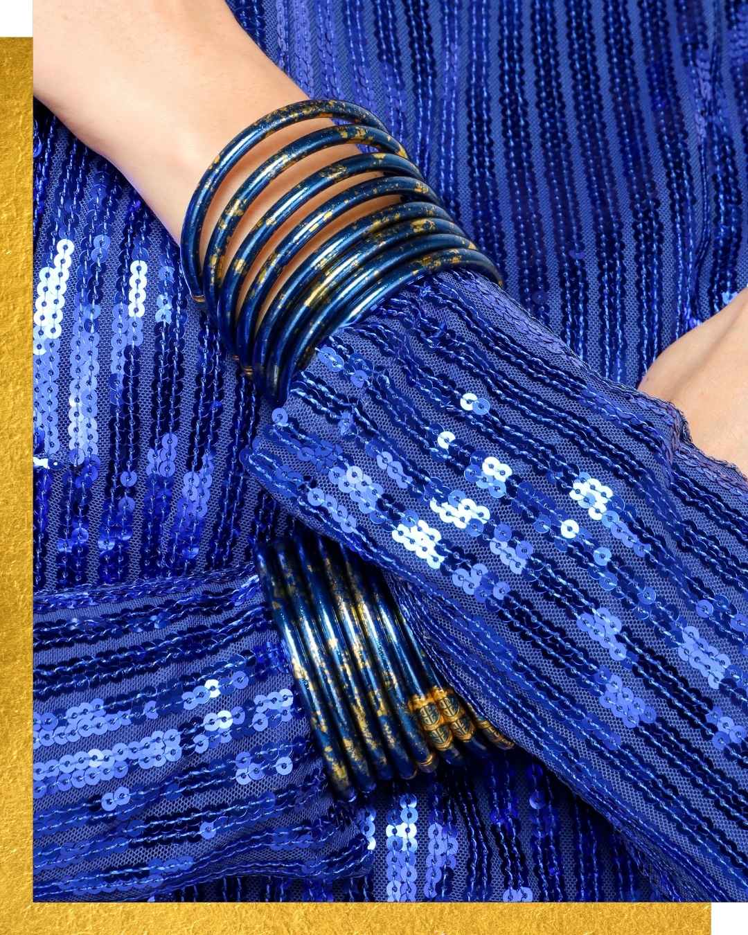 KOI Saffir Cobalt Blue All Weather Bangles Bracelets | BuDhaGirl