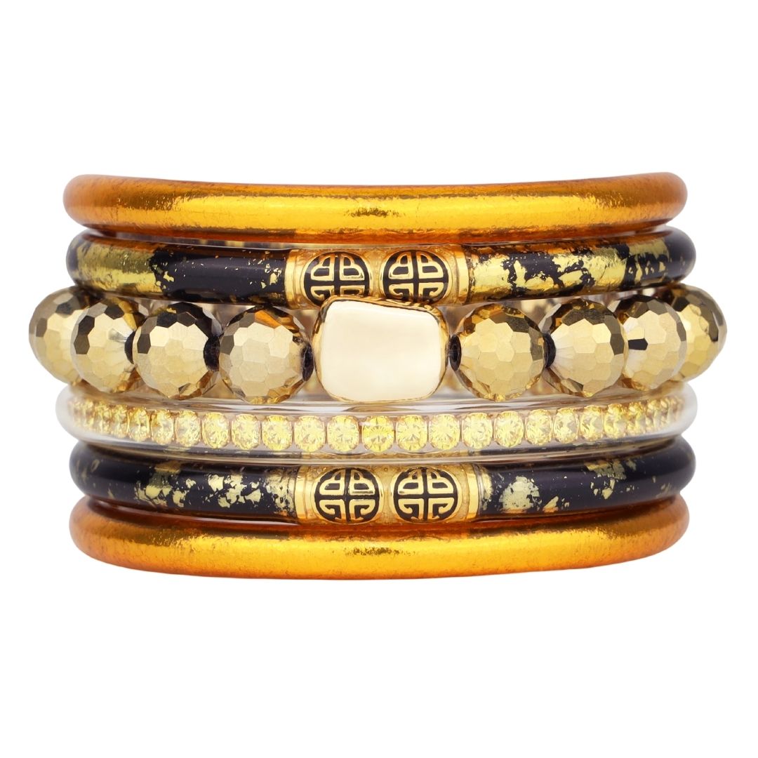 October Hunter Moon Bangle Bracelet Stack for Women | BuDhaGirl