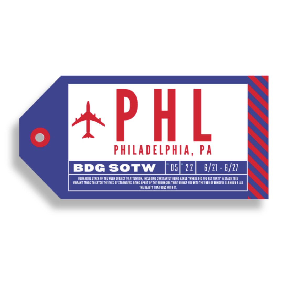 Philadelphia Bangle Bracelet Stack (Limited-Edition) Luggage Tag | BuDhaGirl