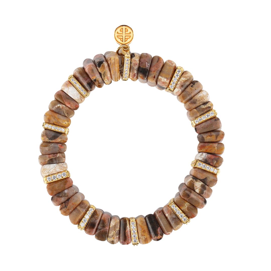 Picture Jasper Tablet Bracelet for Women | BuDhaGirl