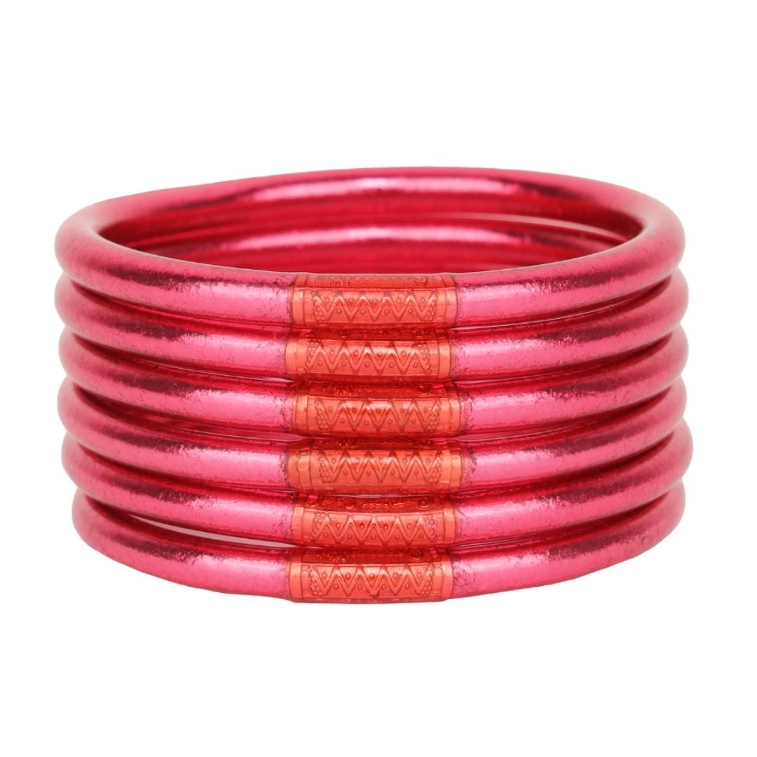 Pink All Weather Bangles® (AWB®) - Serenity Prayer | Bangle Bracelets for Women | BuDhaGirl