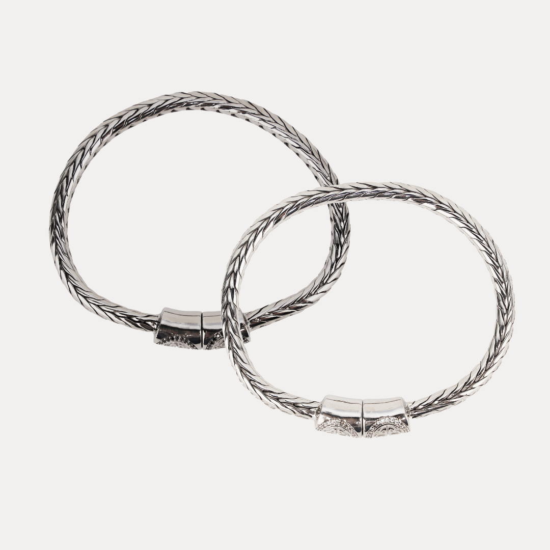 Python Gunmetal and Silver Bracelet Bundle | BuDhaGirl