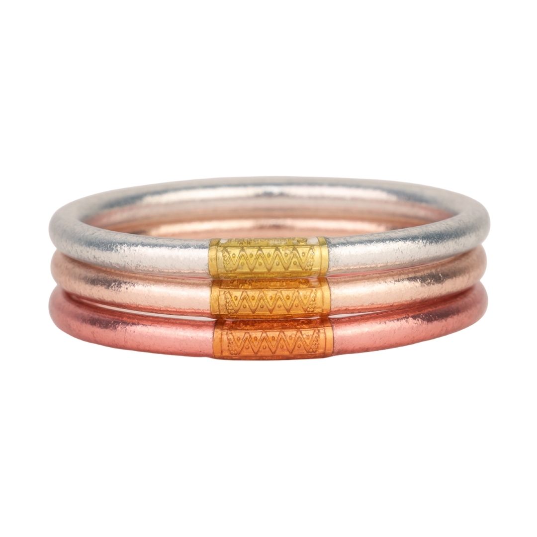 Valentine's Day Bangle Bracelet Stacks for Women - Rose Gold Romance Stack | BuDhaGirl