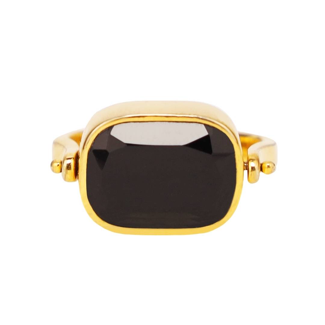 Bague spinner - Onyx noir