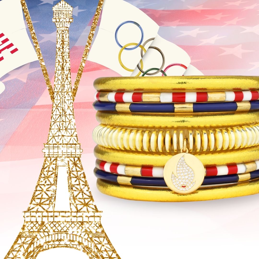 Team USA Bangle Bracelet Stack Inspired by the 2024 Paris Olympics | BuDhaGirl