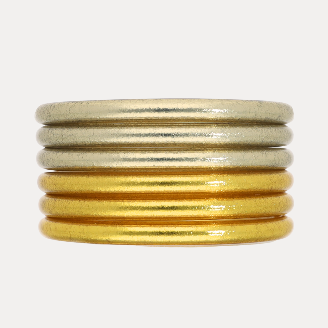 The Etoile & Gold Core Mixed Stack | Bangles, Bracelets, Jewelry | BuDhaGirl