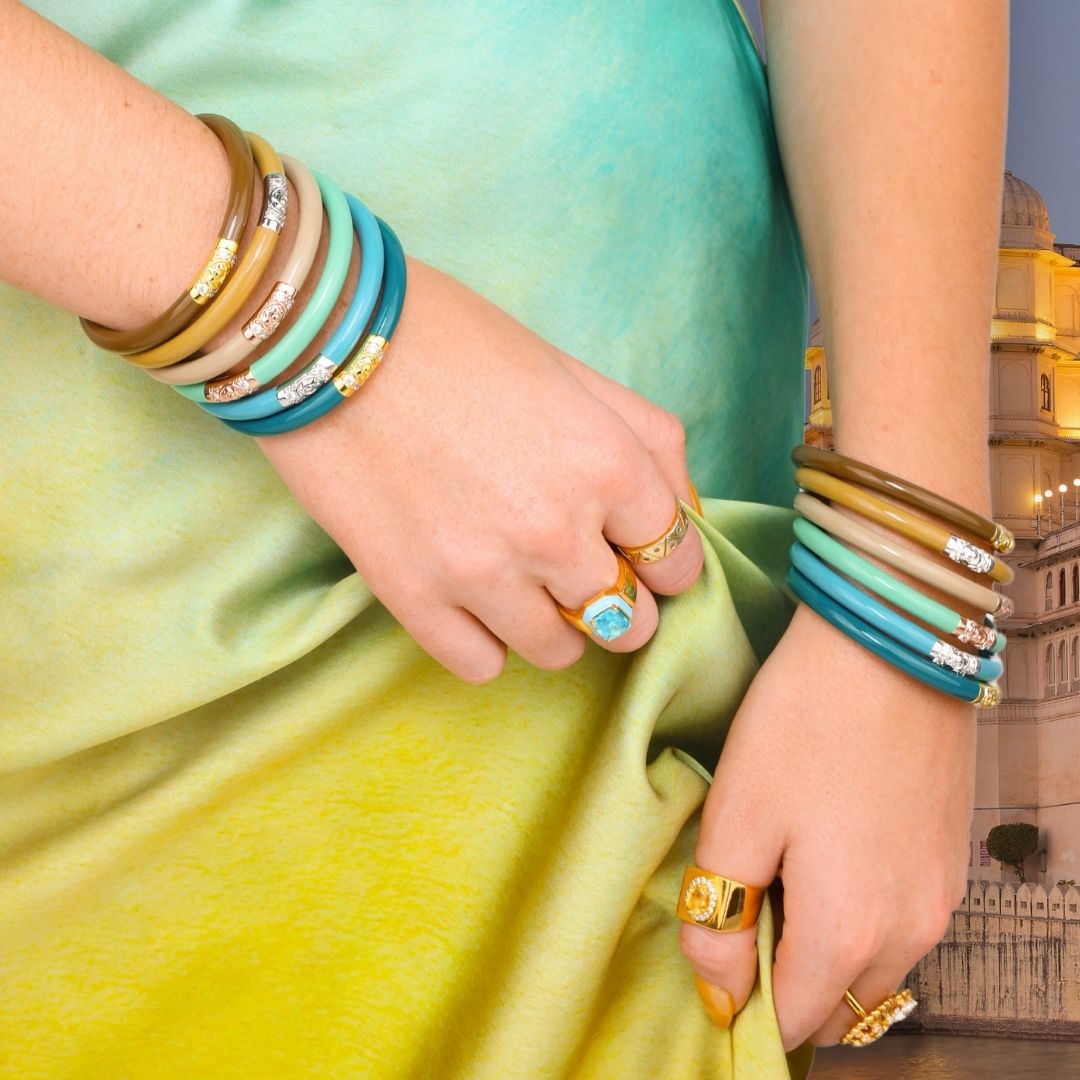 Udaipur India Bangle Bracelet Stack of the Week | BuDhaGirl