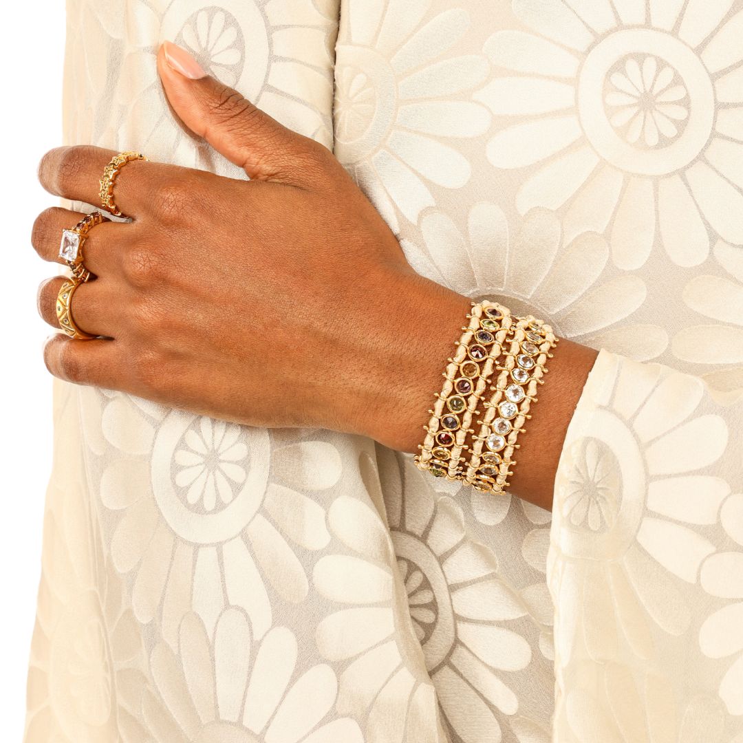 Viv String Bracelet - Ivory/Multi | BuDhaGirl