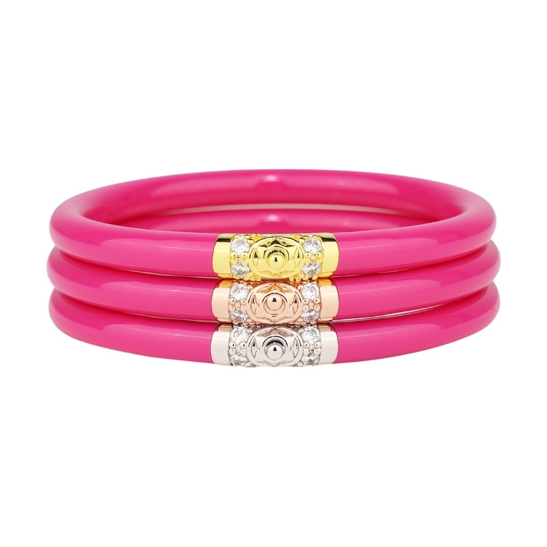 Hot Pink Bangle Bracelets for Women | BuDhaGirl