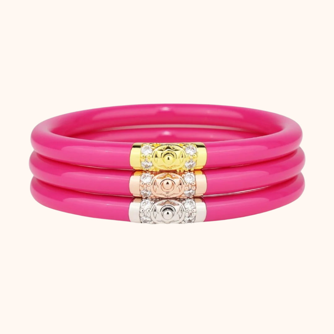 Hot Pink Bangle Bracelets for Women | BuDhaGirl