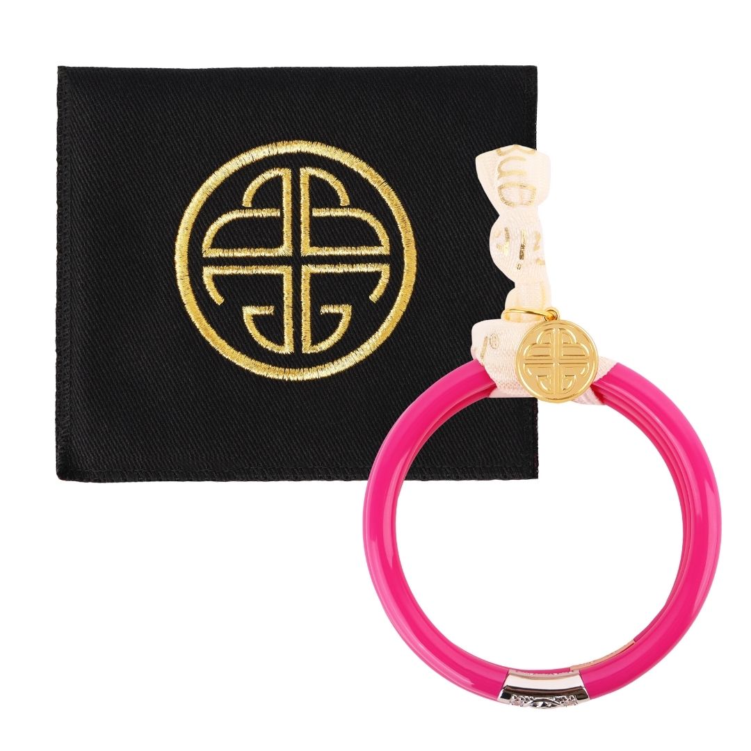 Hot Pink Bangle Bracelets for Women | BuDhaGirl